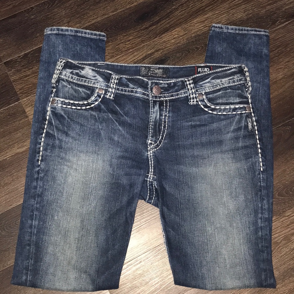 Silver Skinny Jeans